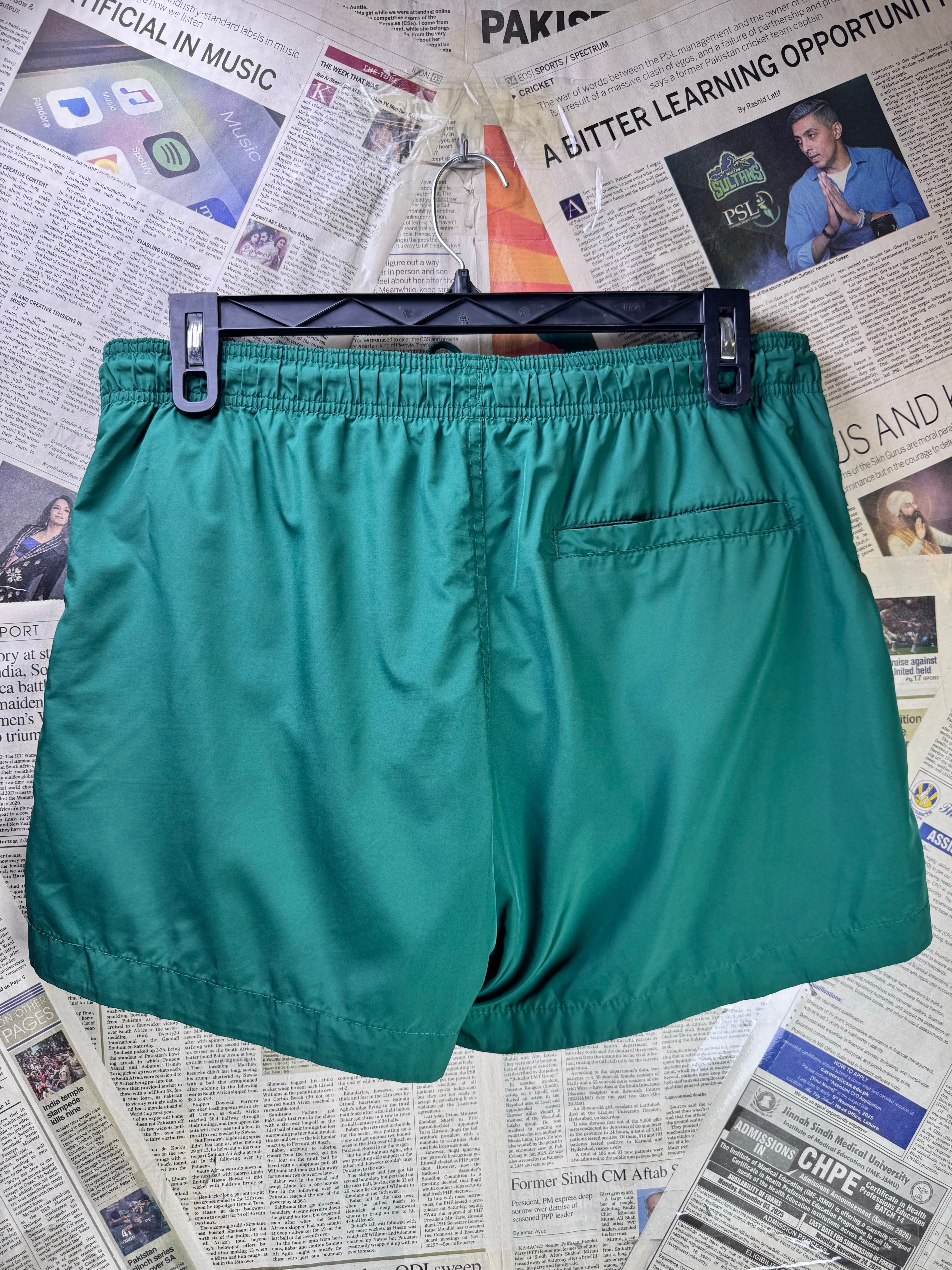 ® Waist: 32" to 34" | Green | Swim Shorts | Poly | 1733 - Genuine Maal