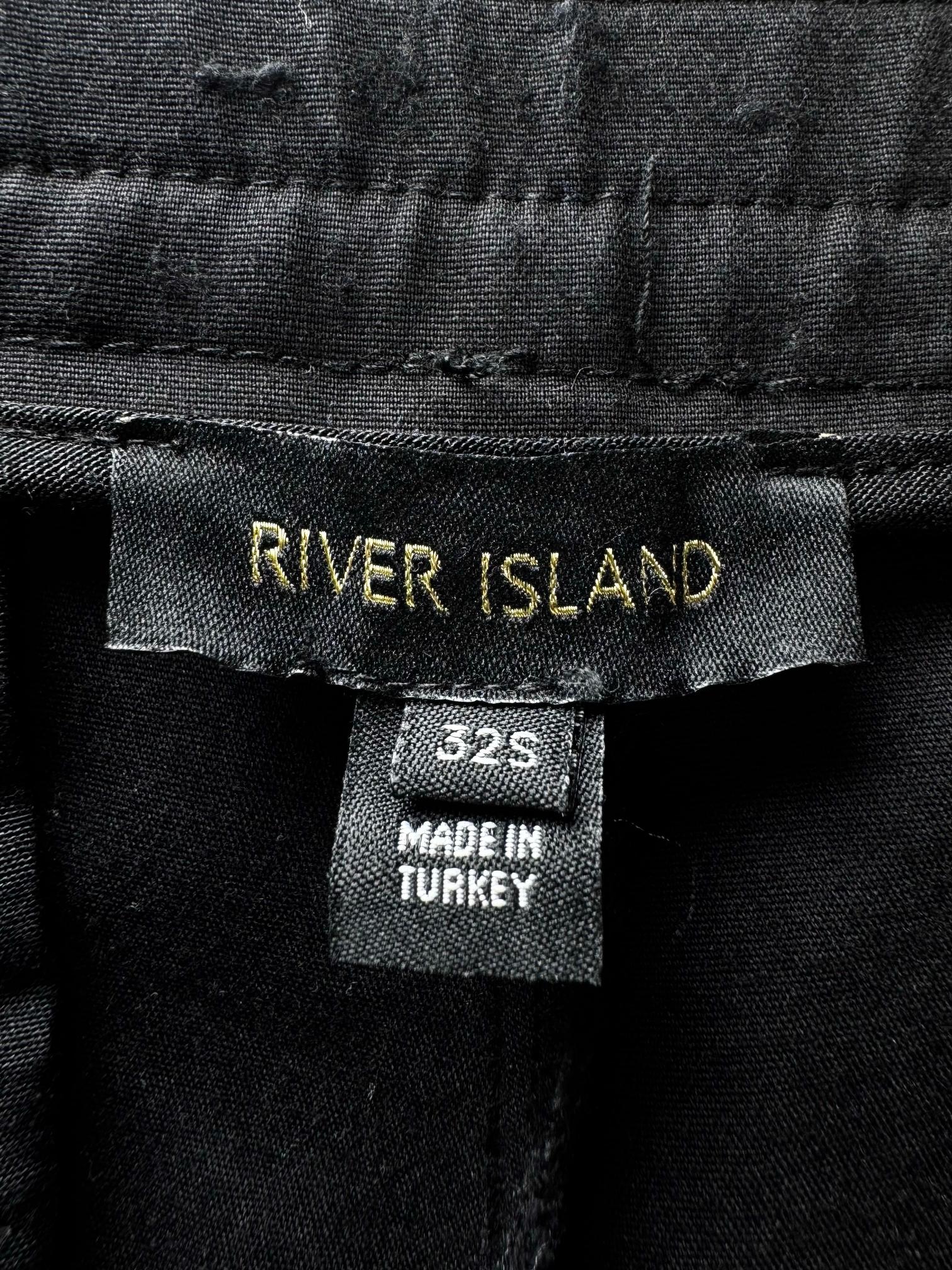River Island® Waist: 32" to 34" | Black | Chino Pants | Polyamide-Cotton-Elastane | M4 - 2530 - Genuine Maal