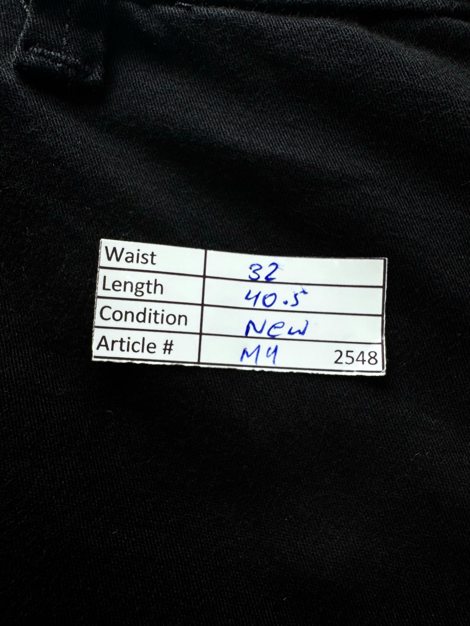 Outfitters® Waist: 32" | Black | Slim Fit Chino Pants | Cotton-Spandex | M4 - 2548 - Genuine Maal