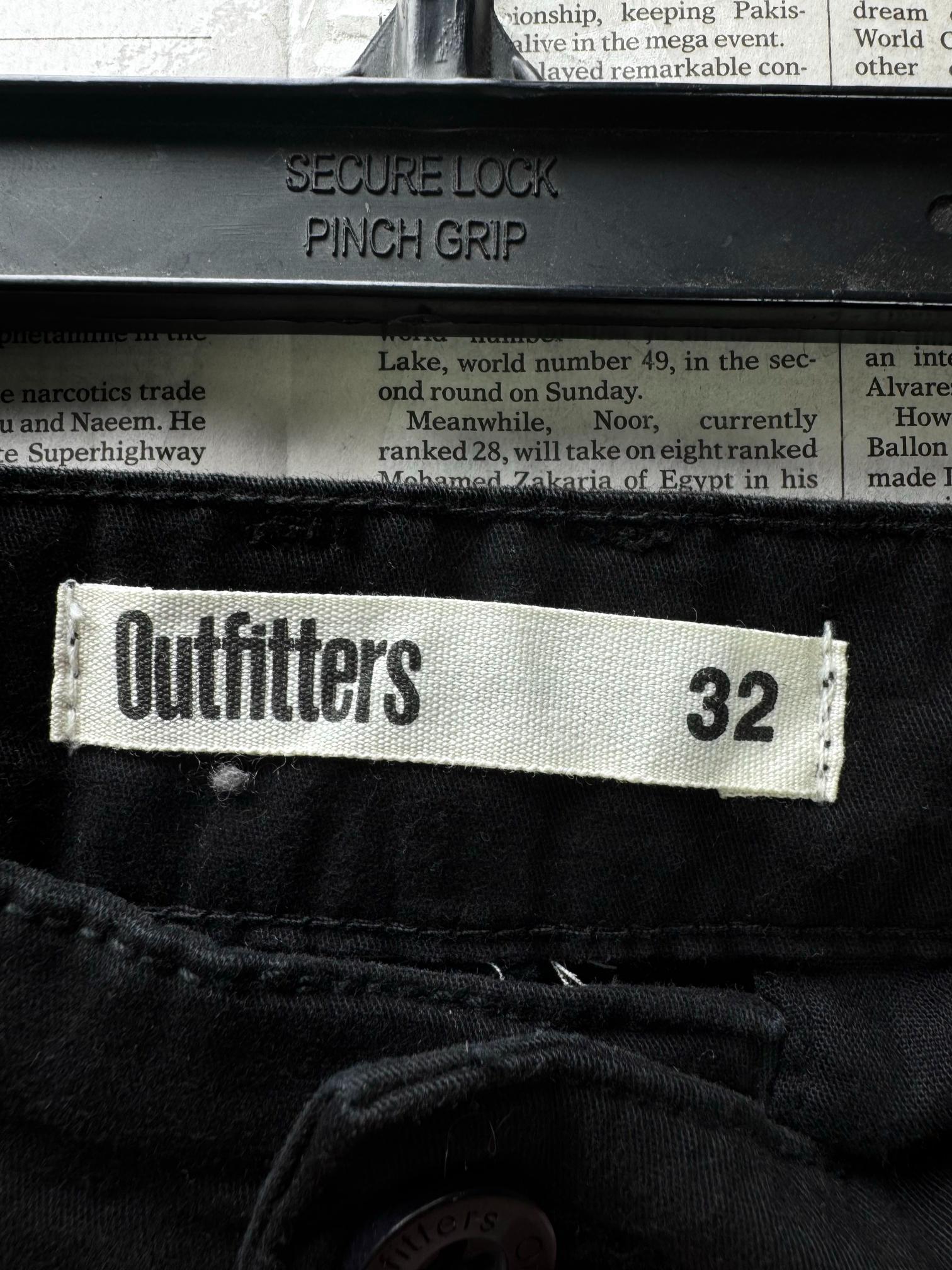 Outfitters® Waist: 32" | Black | Slim Fit Chino Pants | Cotton-Spandex | M4 - 2548 - Genuine Maal