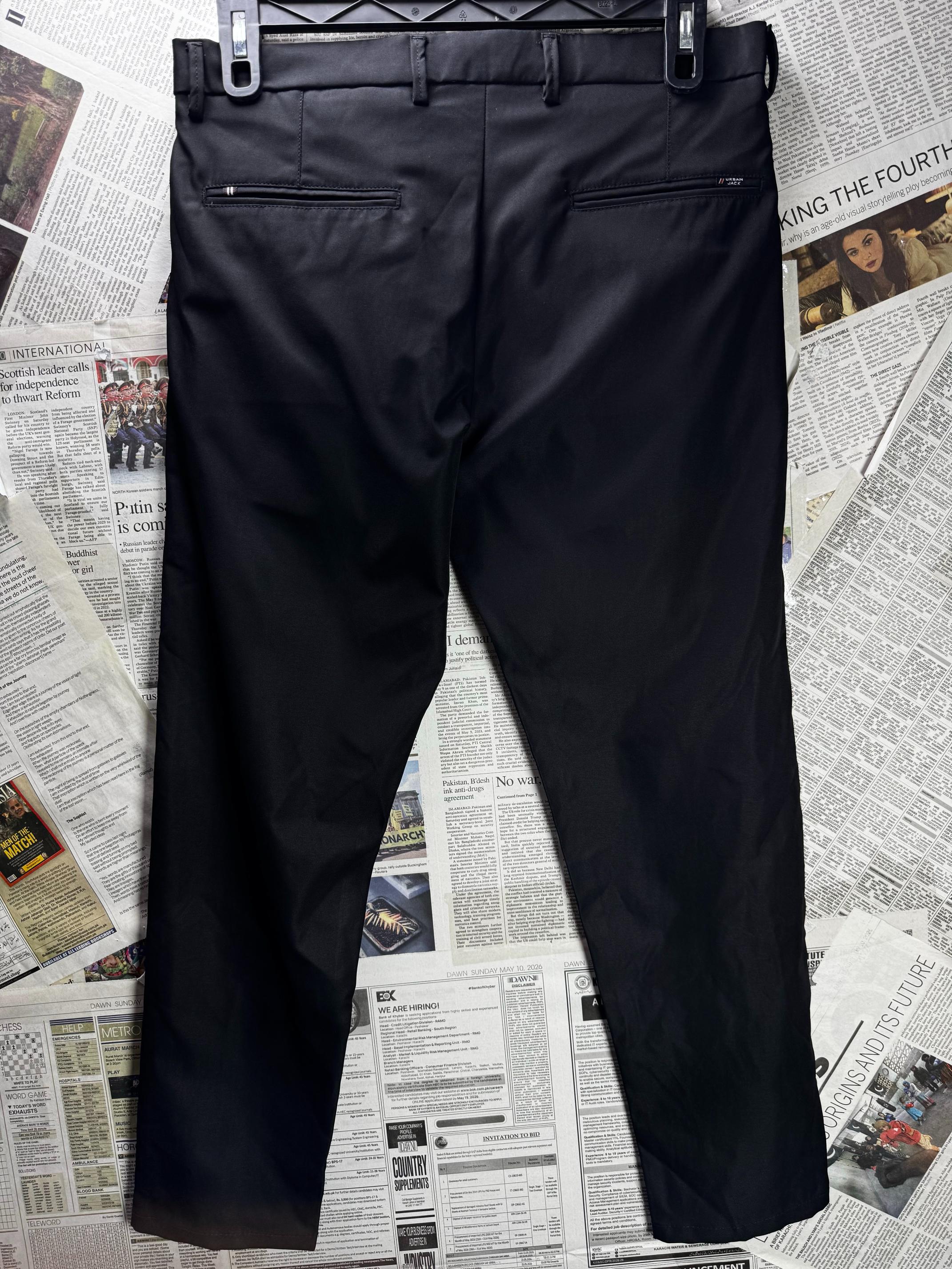 The Urban Jack Ins Clothing Co.® Waist: 34" | Black | Chino Pants | M4 - 2535 - Genuine Maal