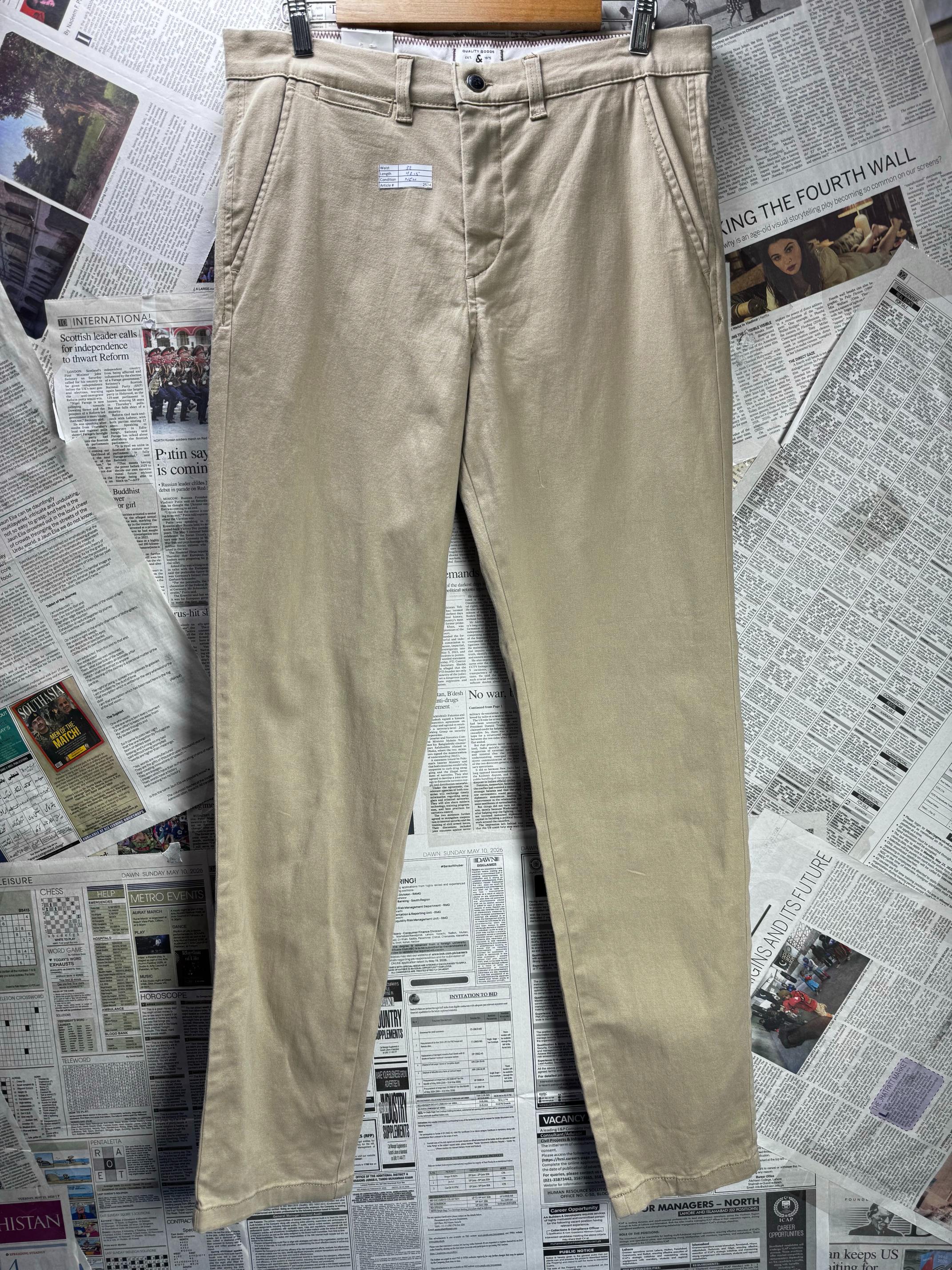 Jack&Jones® Waist: 32" | Tan | Loose Fit Chino Pants | Cotton-Elastane | M4 - 2524 - Genuine Maal