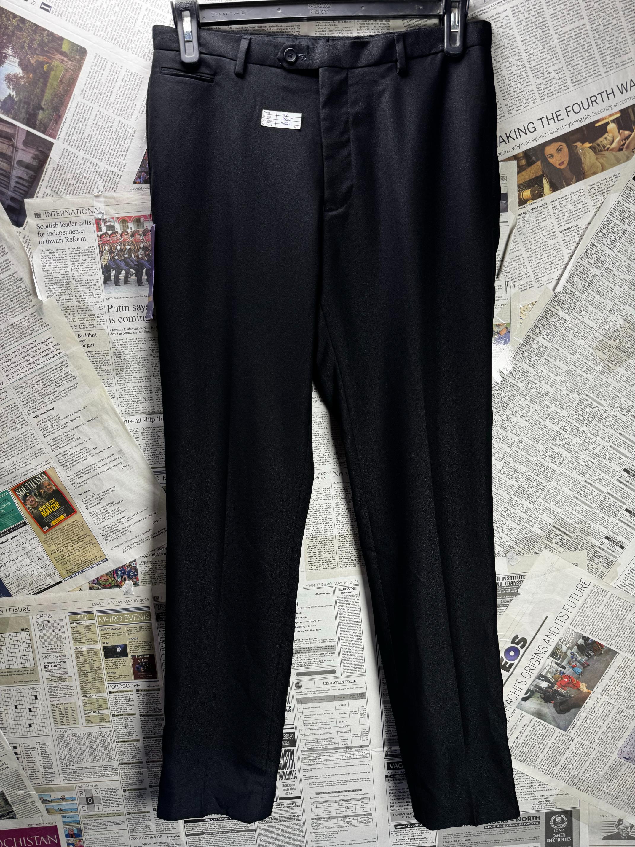 Next® Waist: 32" | Black | Slim Fit Dress Pants | Poly-Viscose | M4 - 2829 - Genuine Maal