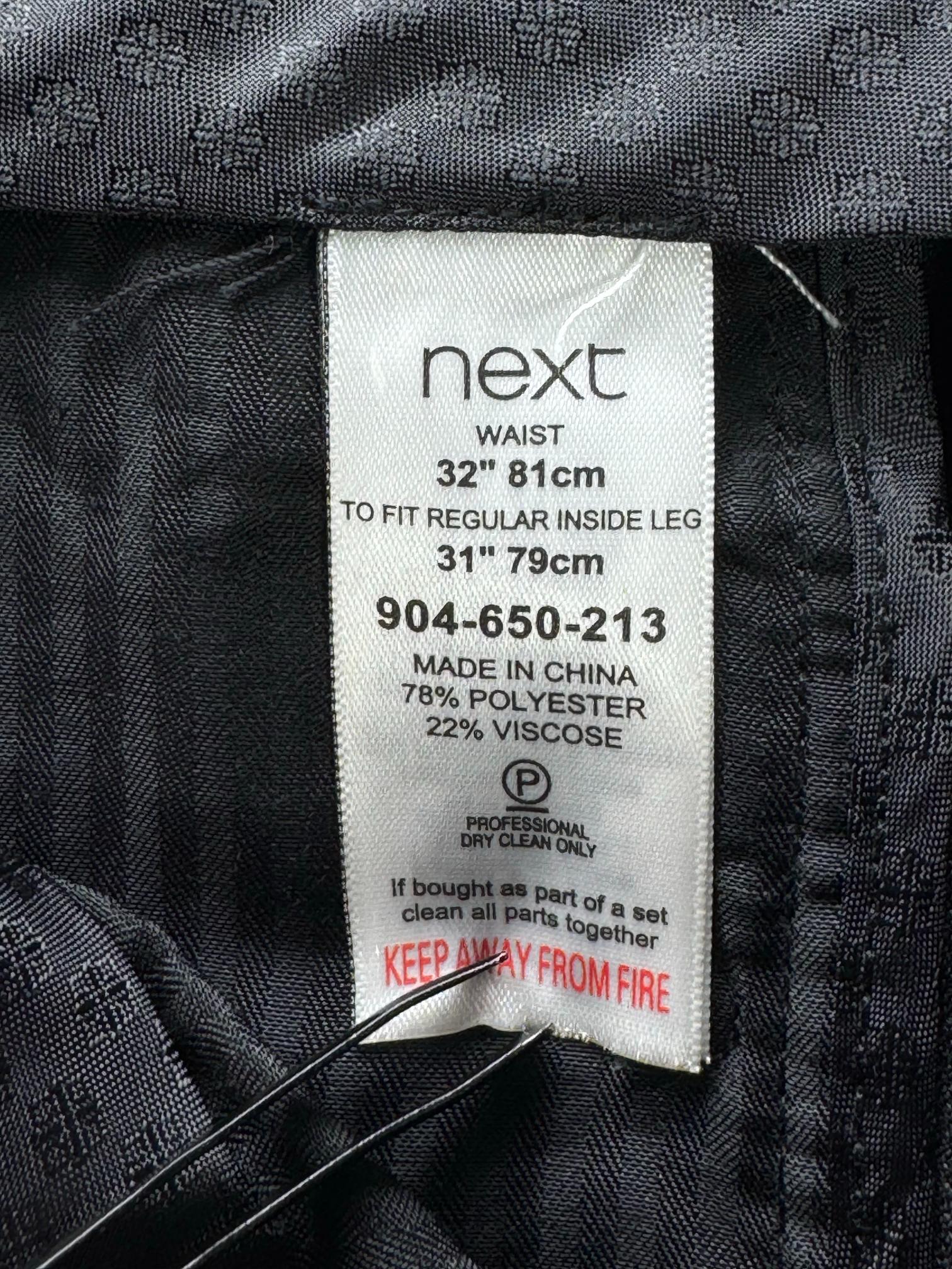 Next® Waist: 32" | Black | Slim Fit Dress Pants | Poly-Viscose | M4 - 2829 - Genuine Maal