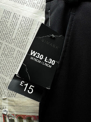 Primark® Waist: 30" | Black | Dress Pants | Poly-Viscose-Elastane | M4 - 2814 - Genuine Maal