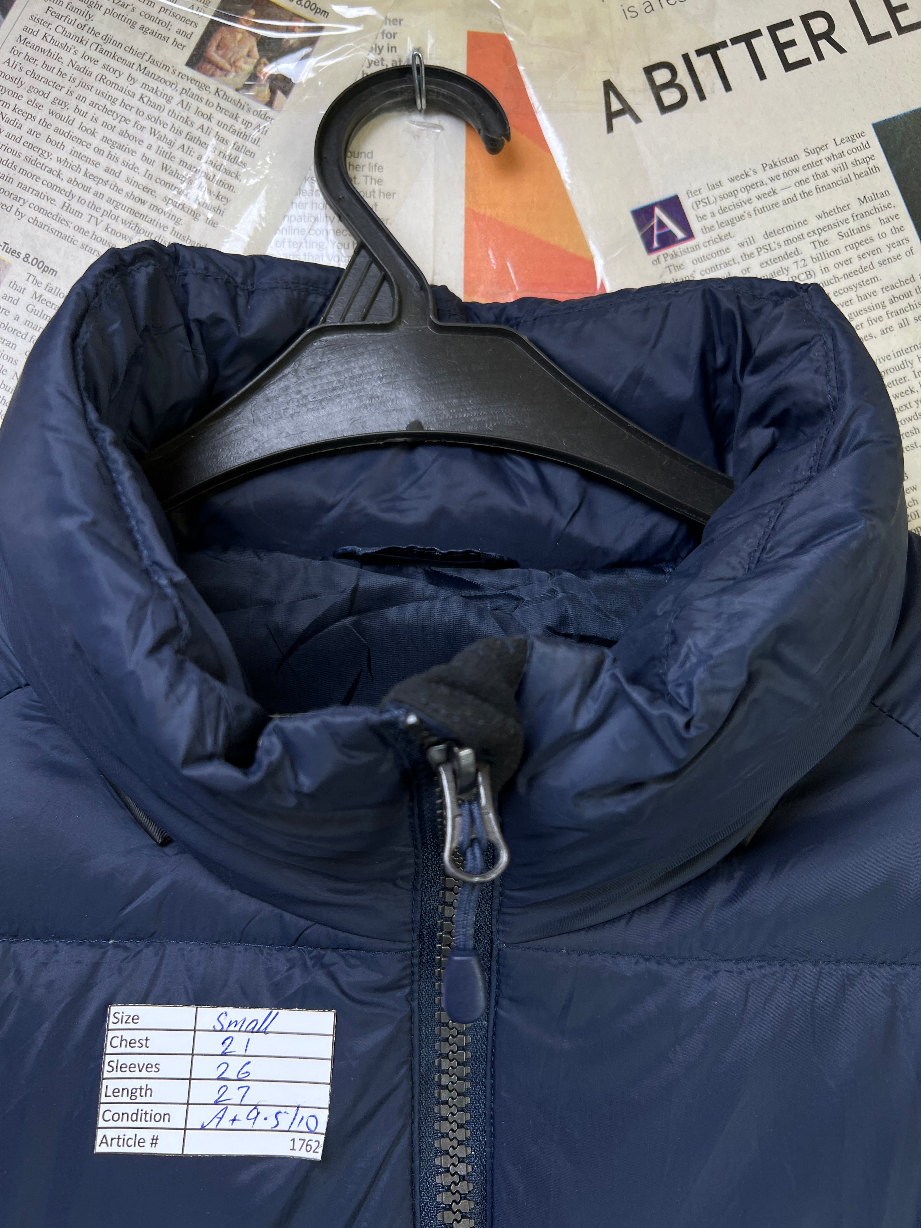 Crane® Large | Chest: 24" | Navy Blue | Puffer Jacket with convertible Hoodie | Duck Down/Feather Filling | 1762 - Genuine Maal