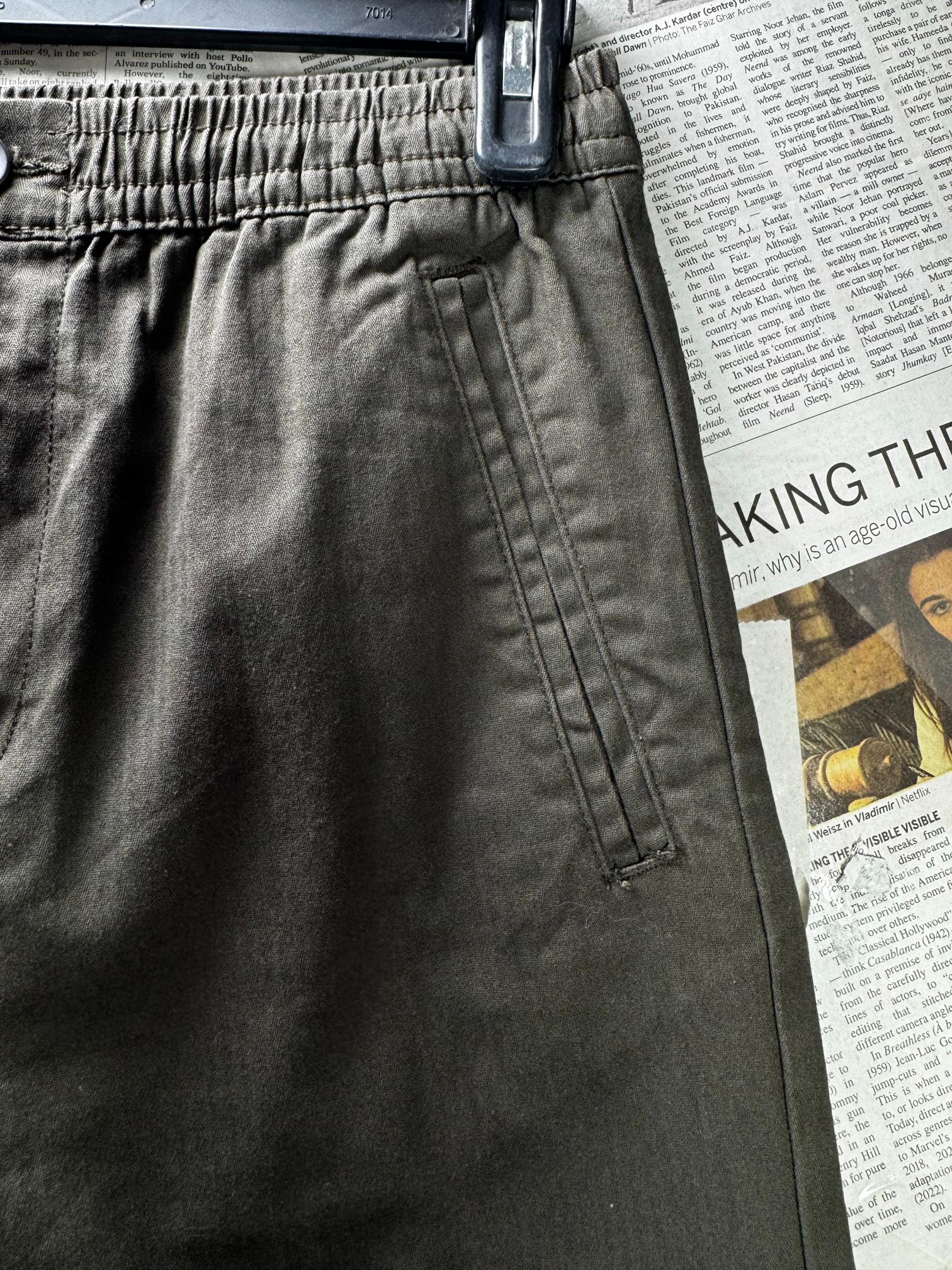 Easy® Waist: 28" to 30" | Olive Green | Slim Fit Chino Pant | Cotton-Elastane | M4 - 2832 - Genuine Maal