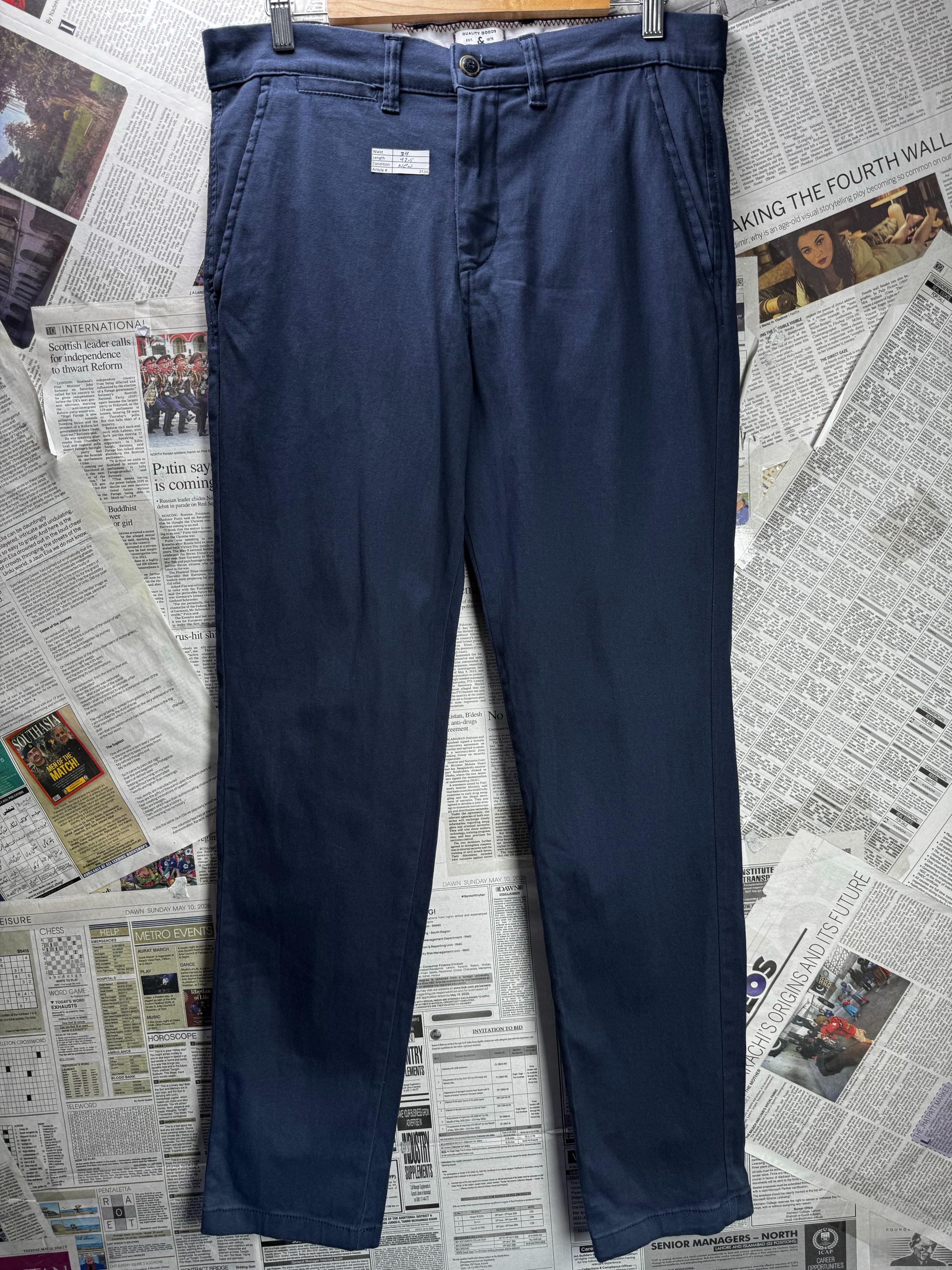 Jack&Jones® Waist: 34" | Blue | Loose Fit Chino Pants | Cotton-Elastane | M4 - 2834 - Genuine Maal