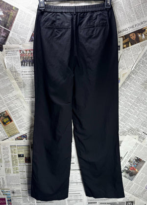 Uniqlo® Waist: 26" to 28" | Black | Trousers | Viscose-Linen-Polyester | M4 - 2824 - Genuine Maal