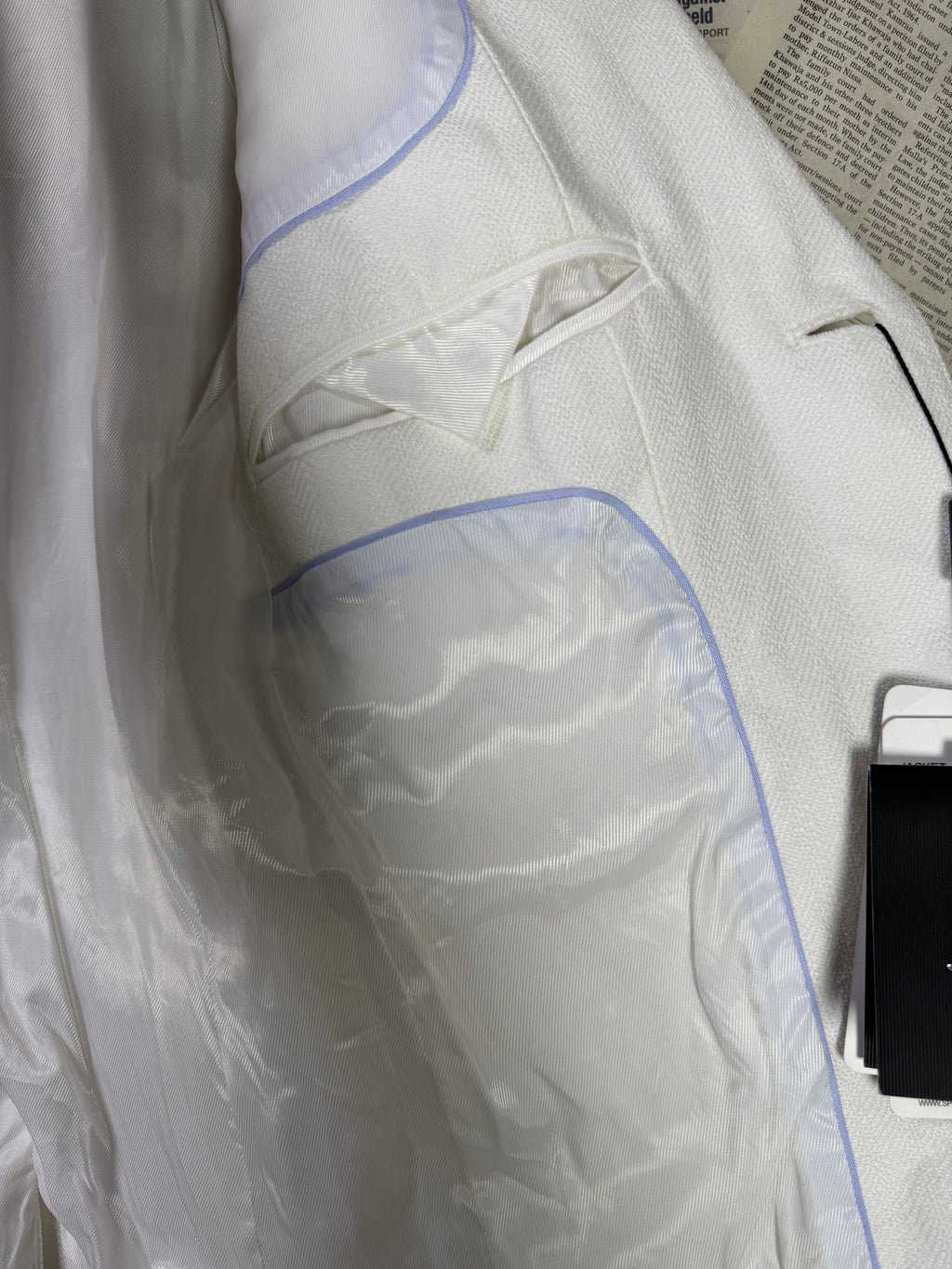 Splash® Small | Chest: 19" | White | Coat | 100% Linen | 2054 - Genuine Maal