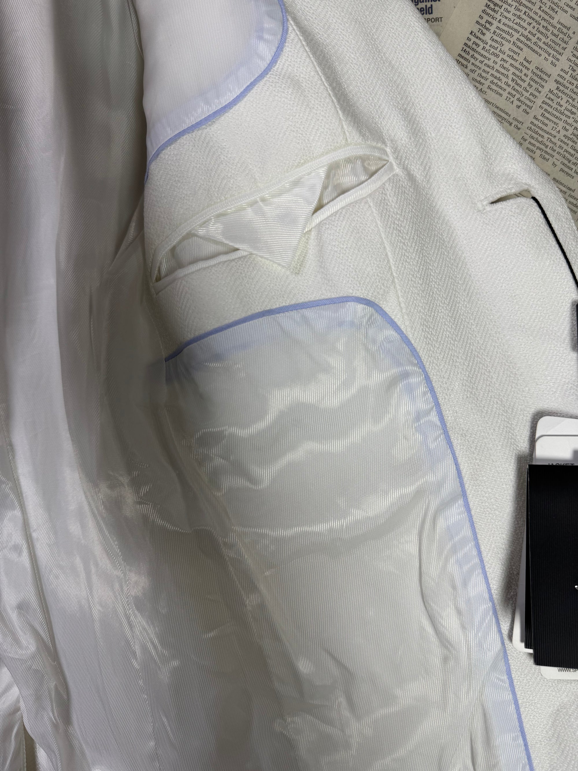 Splash® Small | Chest: 19" | White | Coat | 100% Linen | 2054 - Genuine Maal