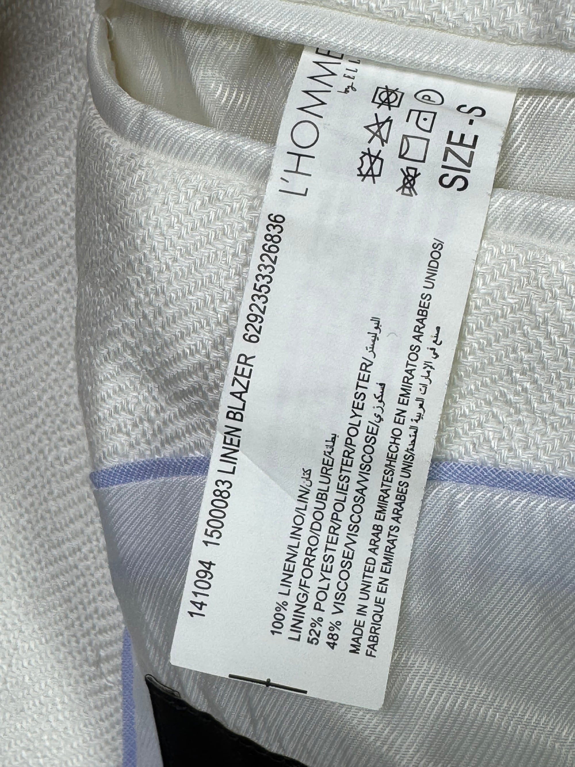 Splash® Small | Chest: 19" | White | Coat | 100% Linen | 2054 - Genuine Maal