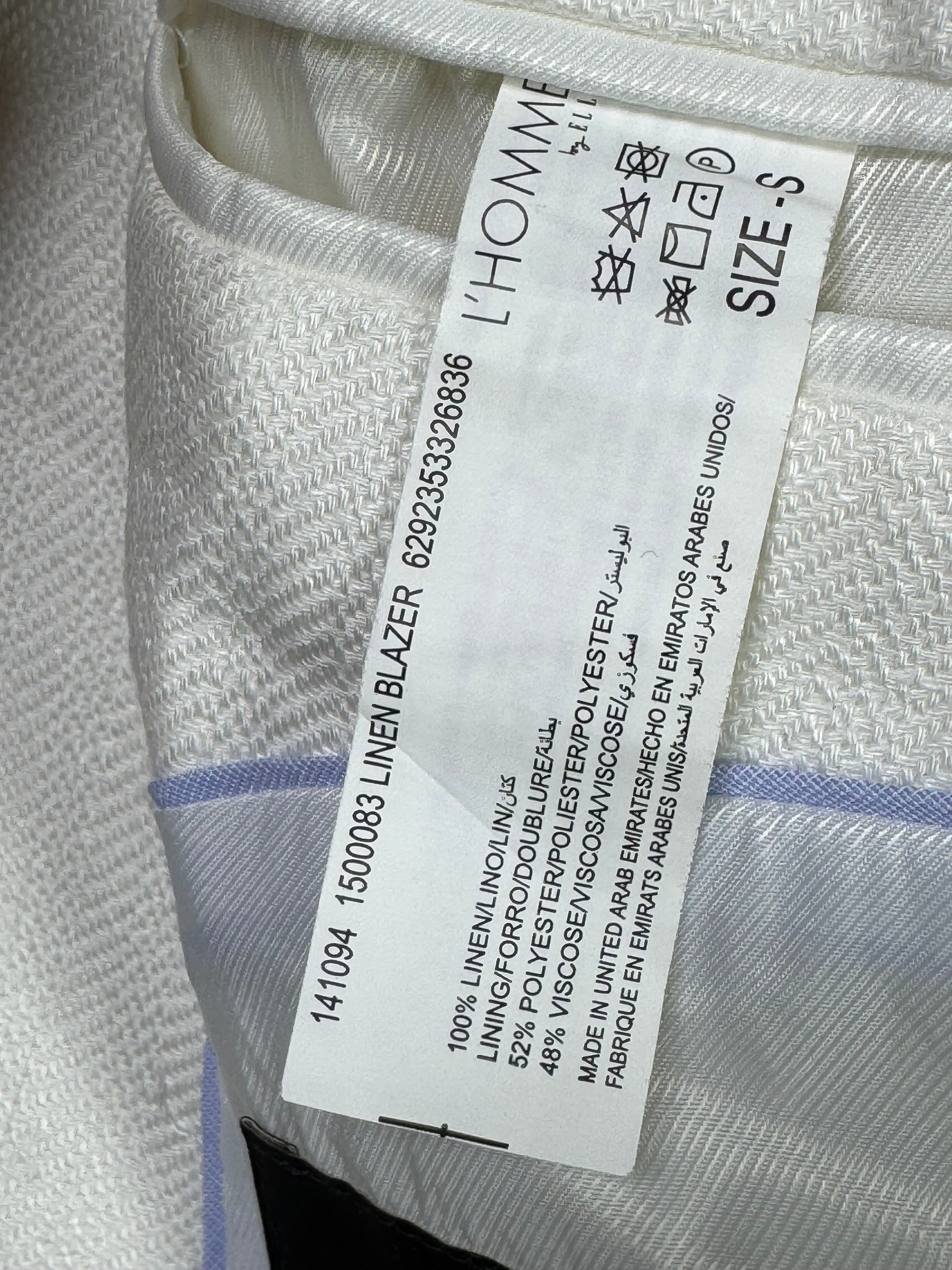 Splash® Small | Chest: 19" | White | Coat | 100% Linen | 2054 - Genuine Maal