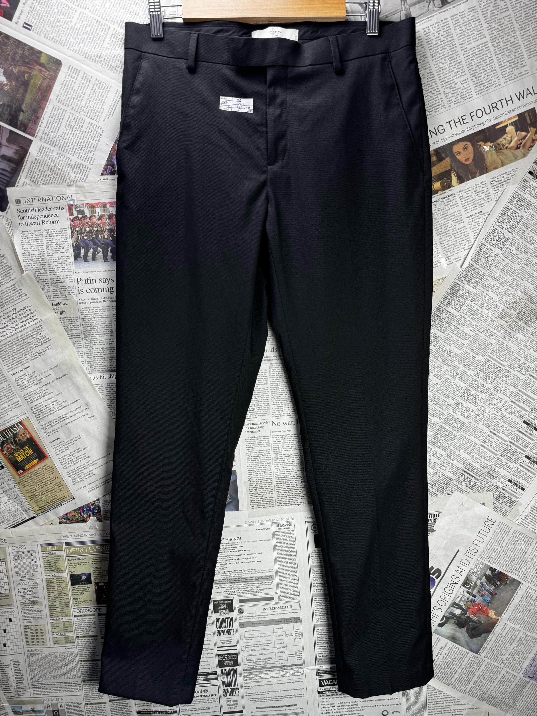 River Island® Waist: 30" | Black | Dress Pants | Poly-Viscose-Elastane | M4 - 2833 - Genuine Maal