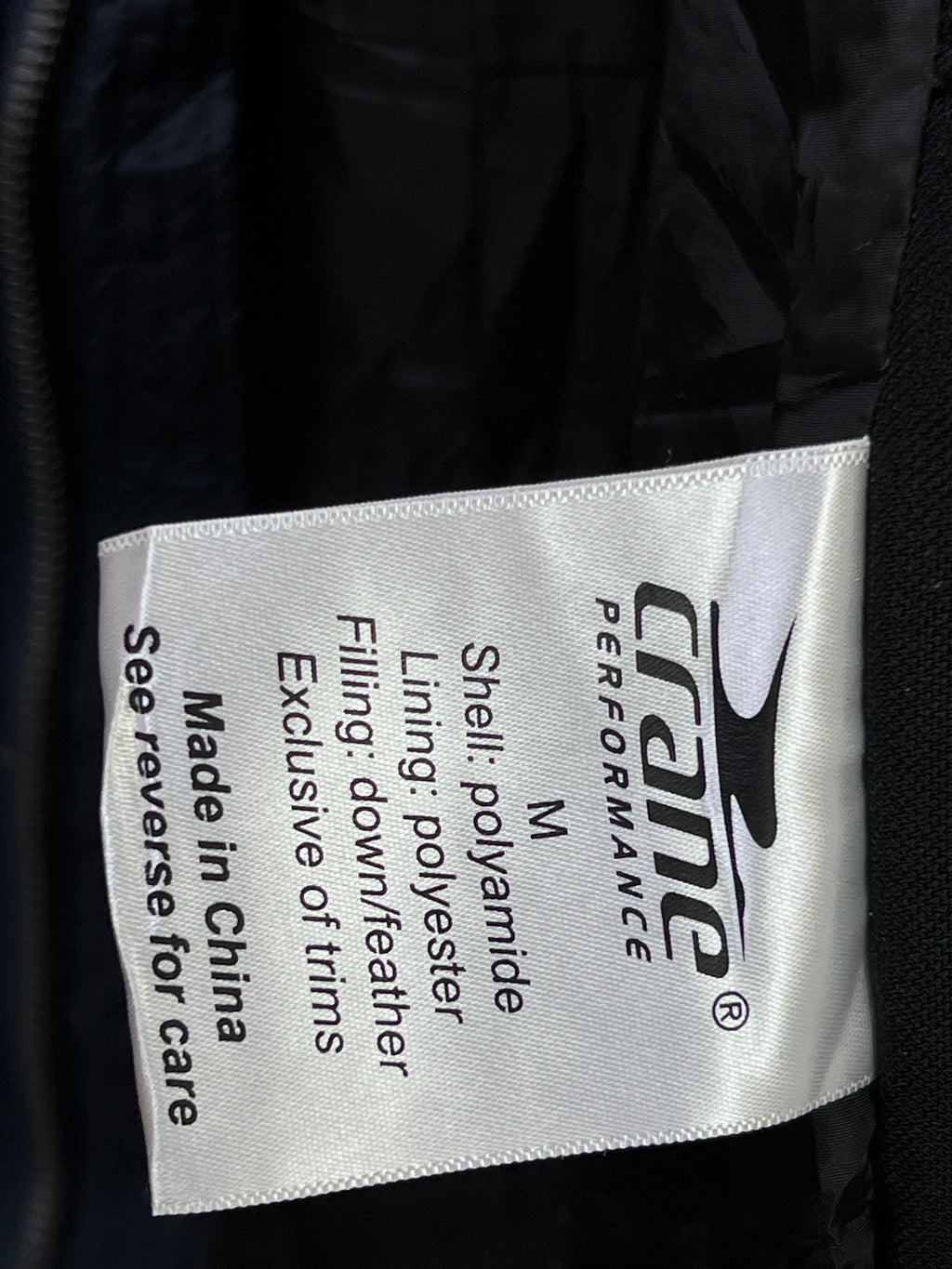 Crane® Medium | Chest: 21.5" | Navy Blue | Puffer Jacket with Convertible Hoodie | Down/Feather Filling | 1977 - Genuine Maal