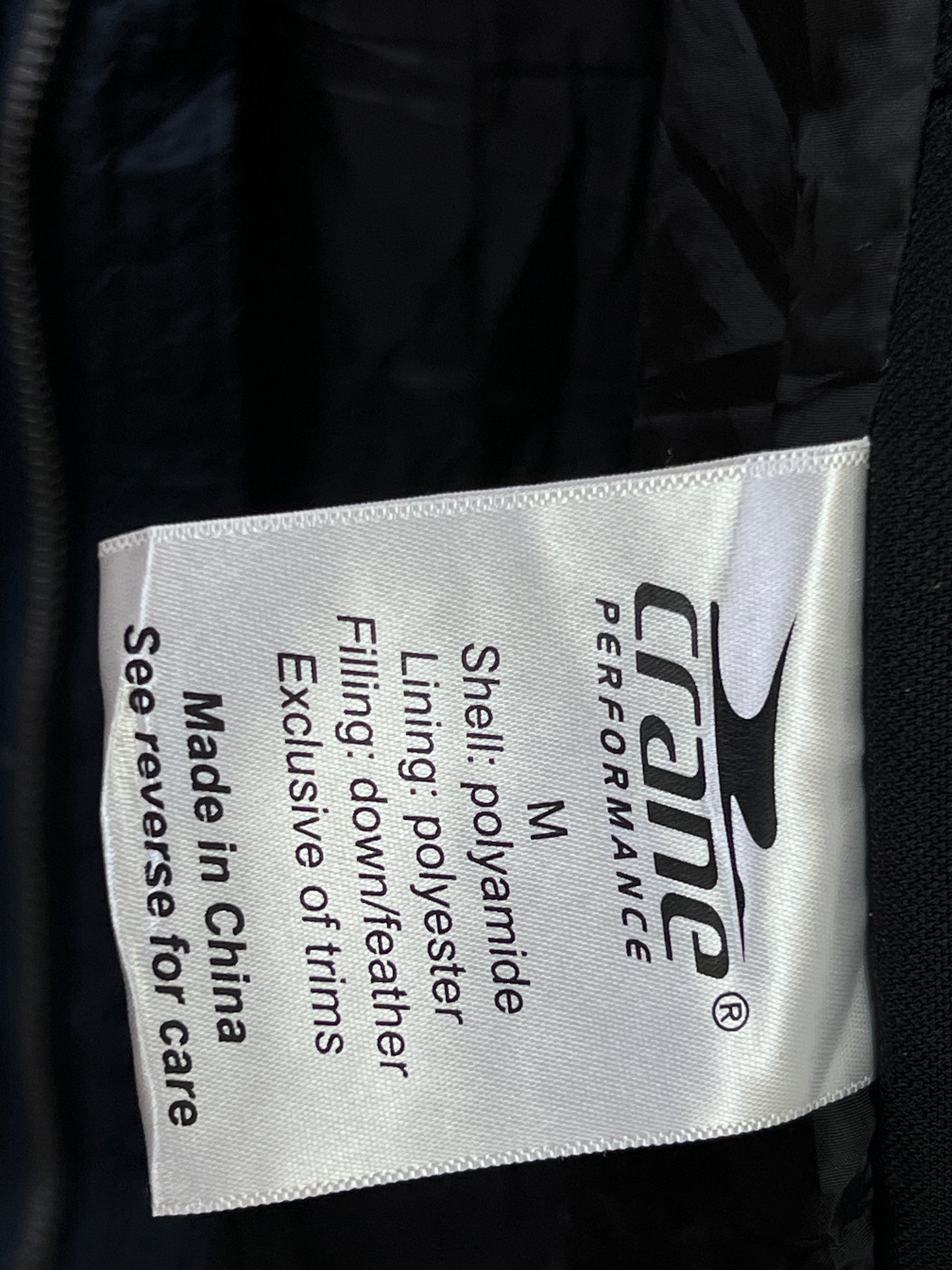 Crane® Medium | Chest: 21.5" | Navy Blue | Puffer Jacket with Convertible Hoodie | Down/Feather Filling | 1977 - Genuine Maal