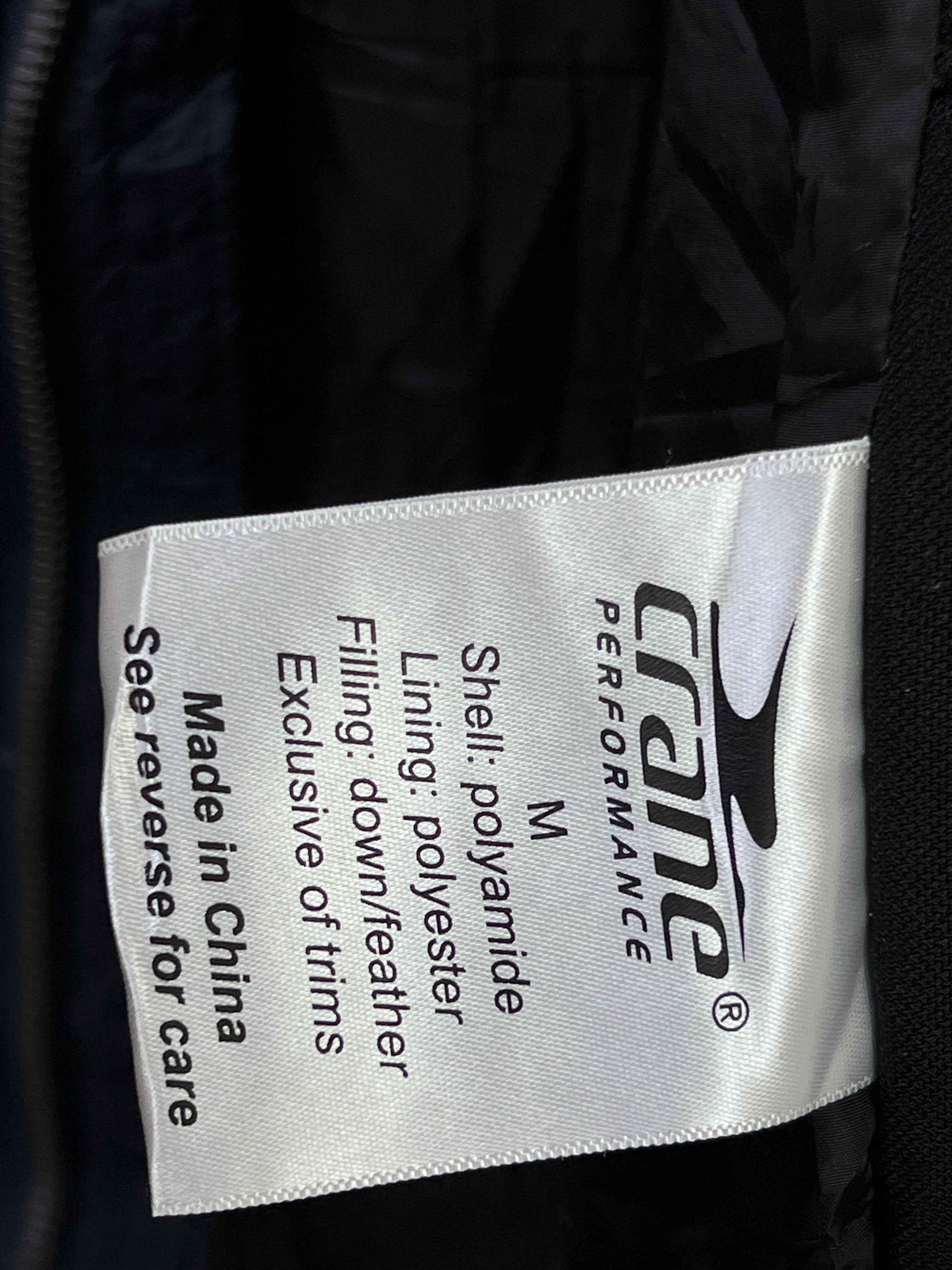 Crane® Medium | Chest: 21.5" | Navy Blue | Puffer Jacket with Convertible Hoodie | Down/Feather Filling | 1977 - Genuine Maal