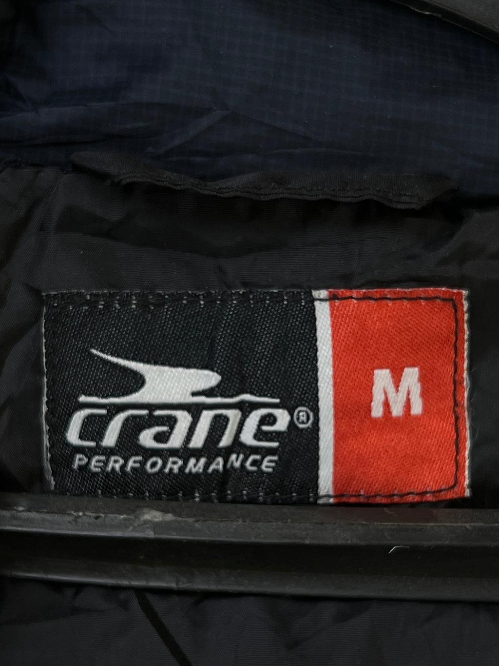 Crane® Medium | Chest: 21.5" | Navy Blue | Puffer Jacket with Convertible Hoodie | Down/Feather Filling | 1977 - Genuine Maal