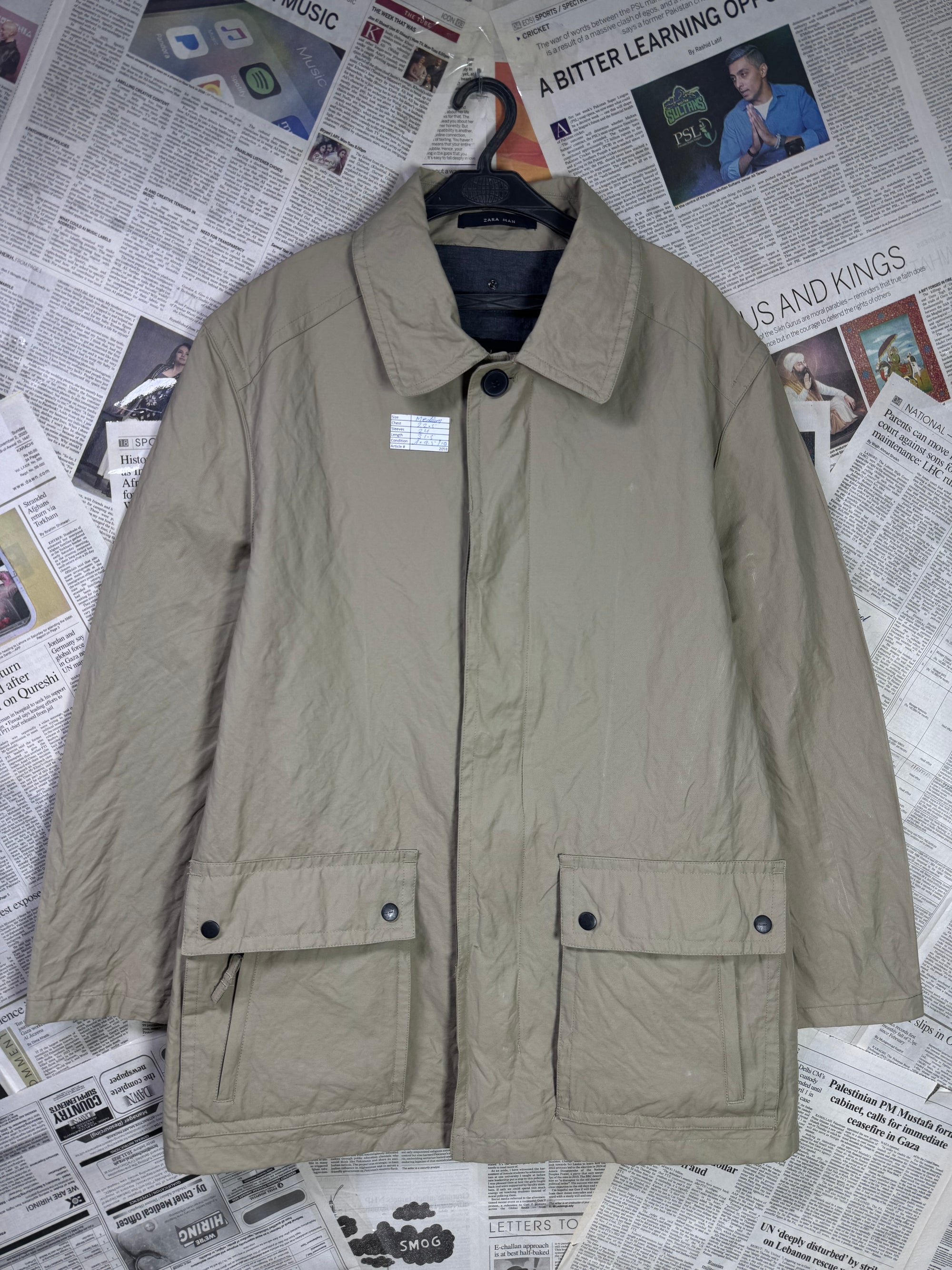 Zara® Medium | Chest: 22.5" | Brown | Parka Jacket | 2058 - Genuine Maal