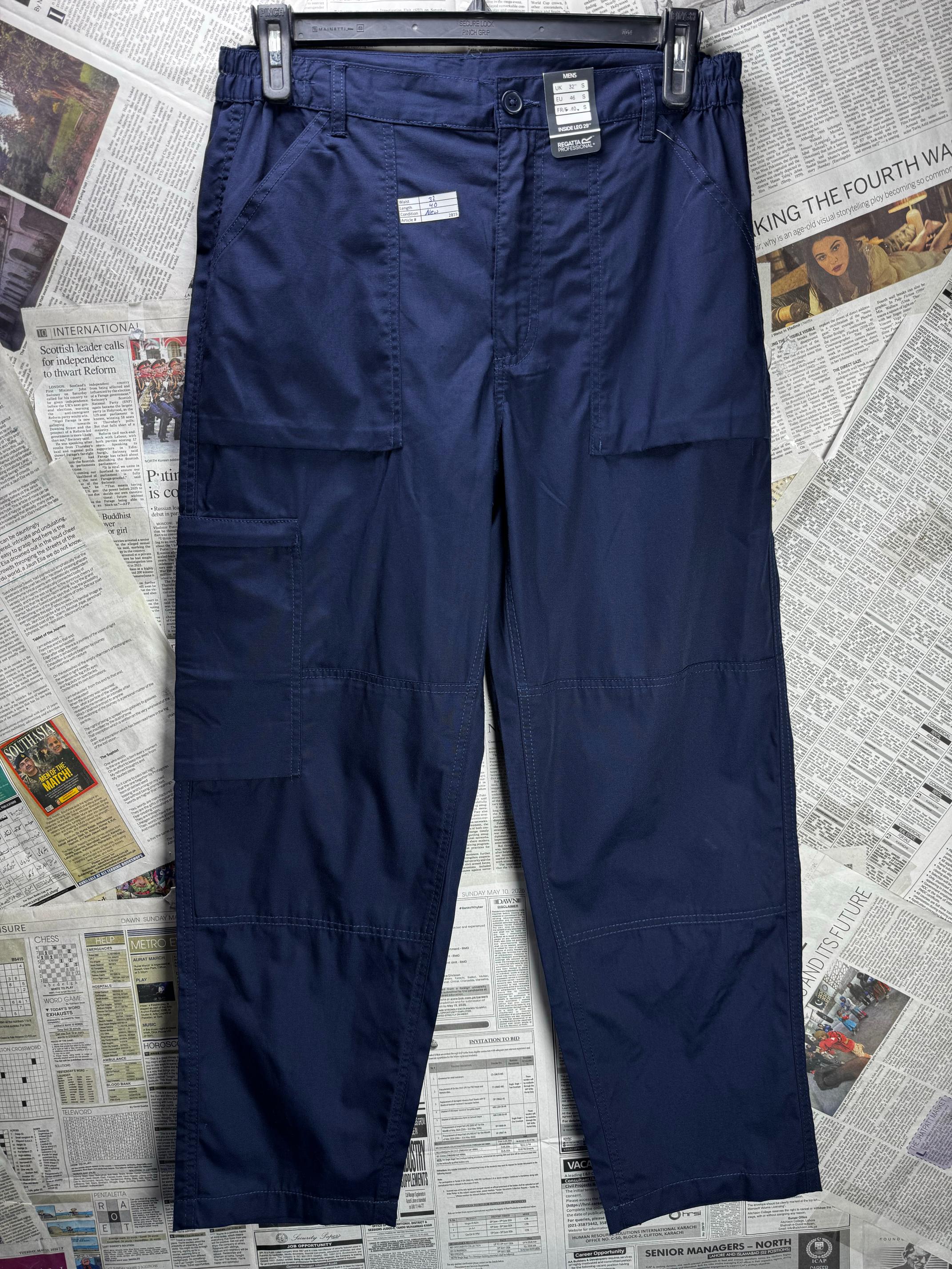Regatta Professional® Waist: 32" | Blue | Cargo Denim Pants | Poly-Cotton | M4 - 2818 - Genuine Maal