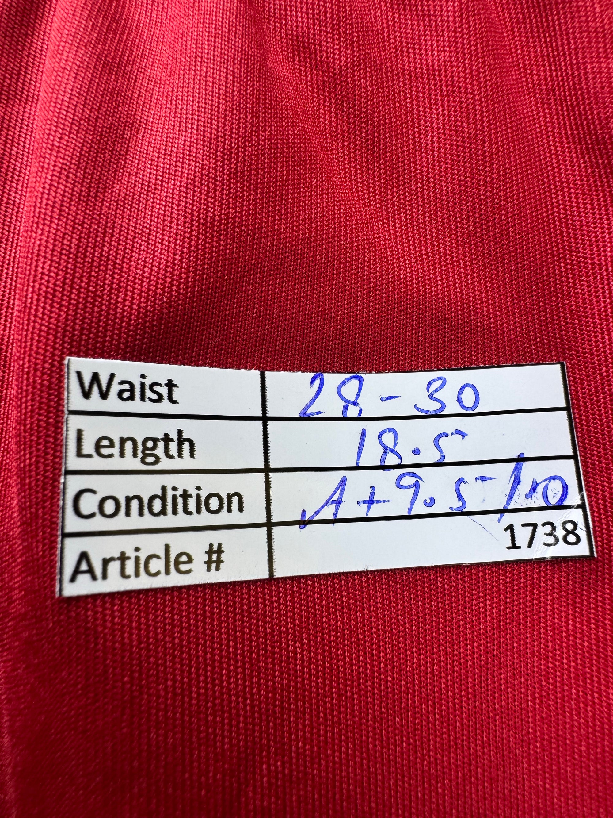 P*ma® Waist: 28" to 30" | Red | Sports Shorts | Poly | 1738 - Genuine Maal