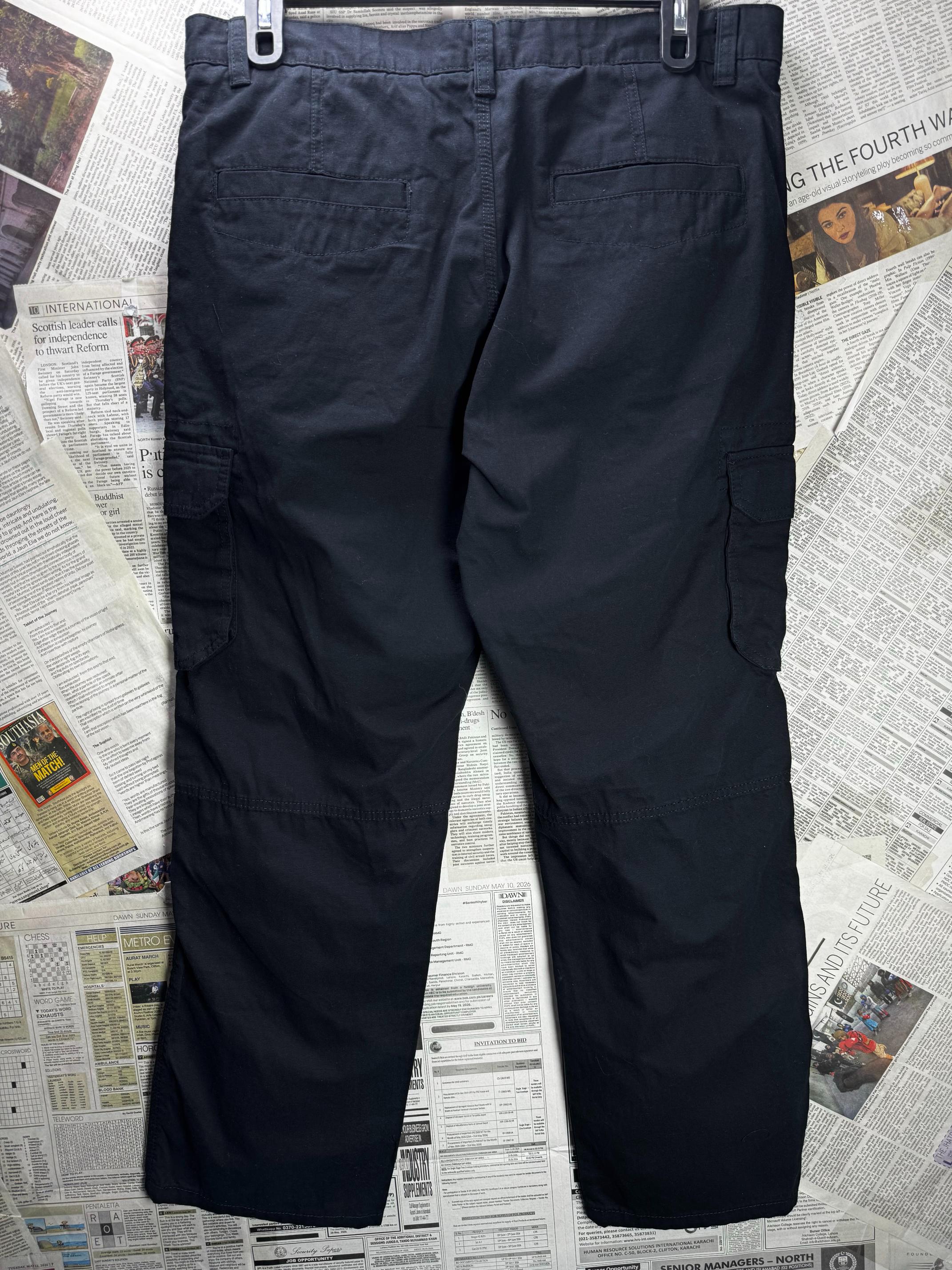 F&F® Waist: 36" | Black | Cargo Trouser | Cotton | M4 - 2804 - Genuine Maal