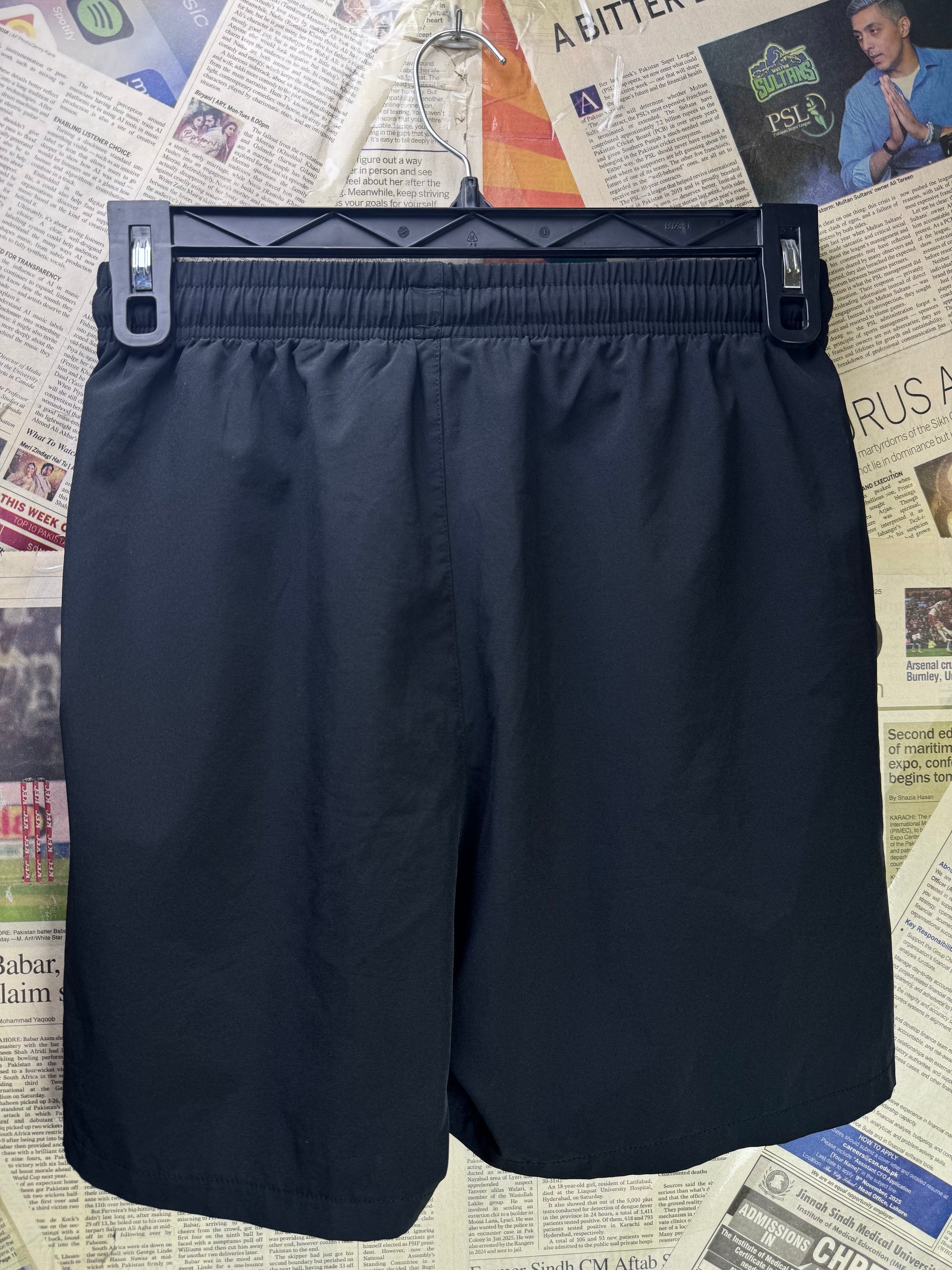 MAN® Waist: 28" to 30" | Black | Gym Shorts | Poly - Elastane | 1704 - Genuine Maal