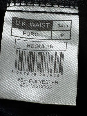 ® Waist: 34" | FLoral Blue | Regular Fit Pants | Poly-Viscose | M4 - 2797 - Genuine Maal