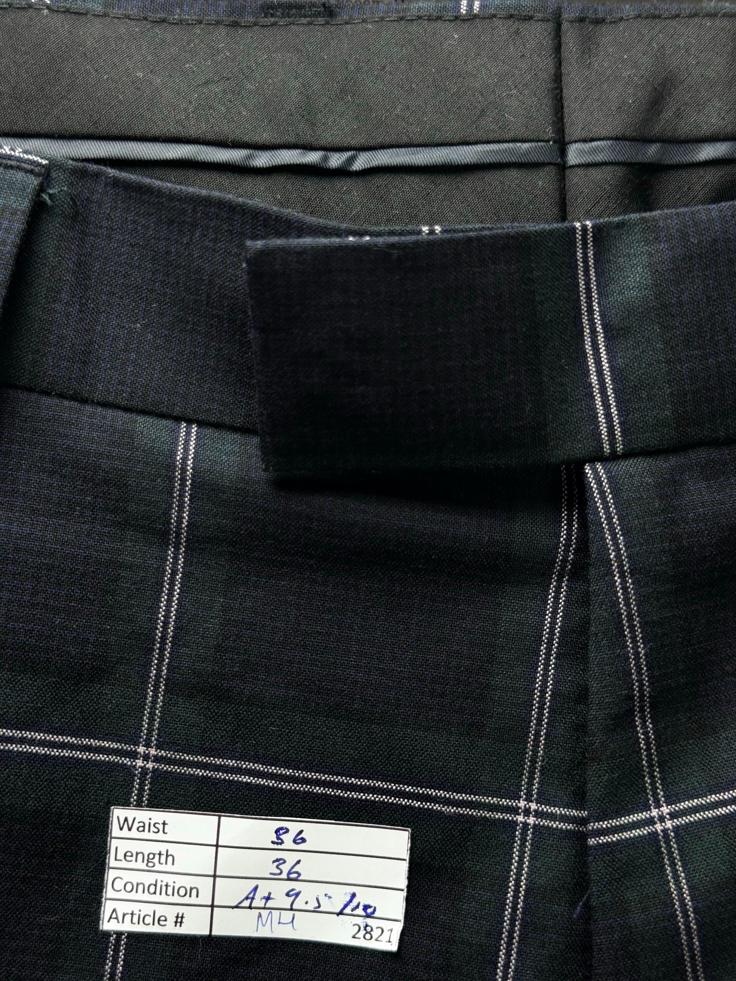 Moss® Waist: 36" | Large Check | Dress Pants | Poly-Viscose-Elastane | M4 - 2821 - Genuine Maal