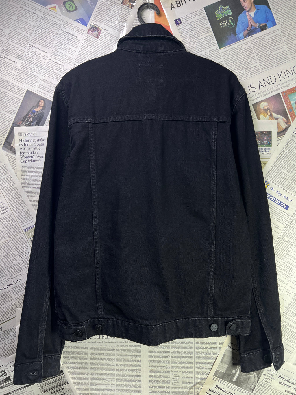 Asos® Small | Chest: 20.5" | Black | Short Length Denim Jacket | 1965 - Genuine Maal