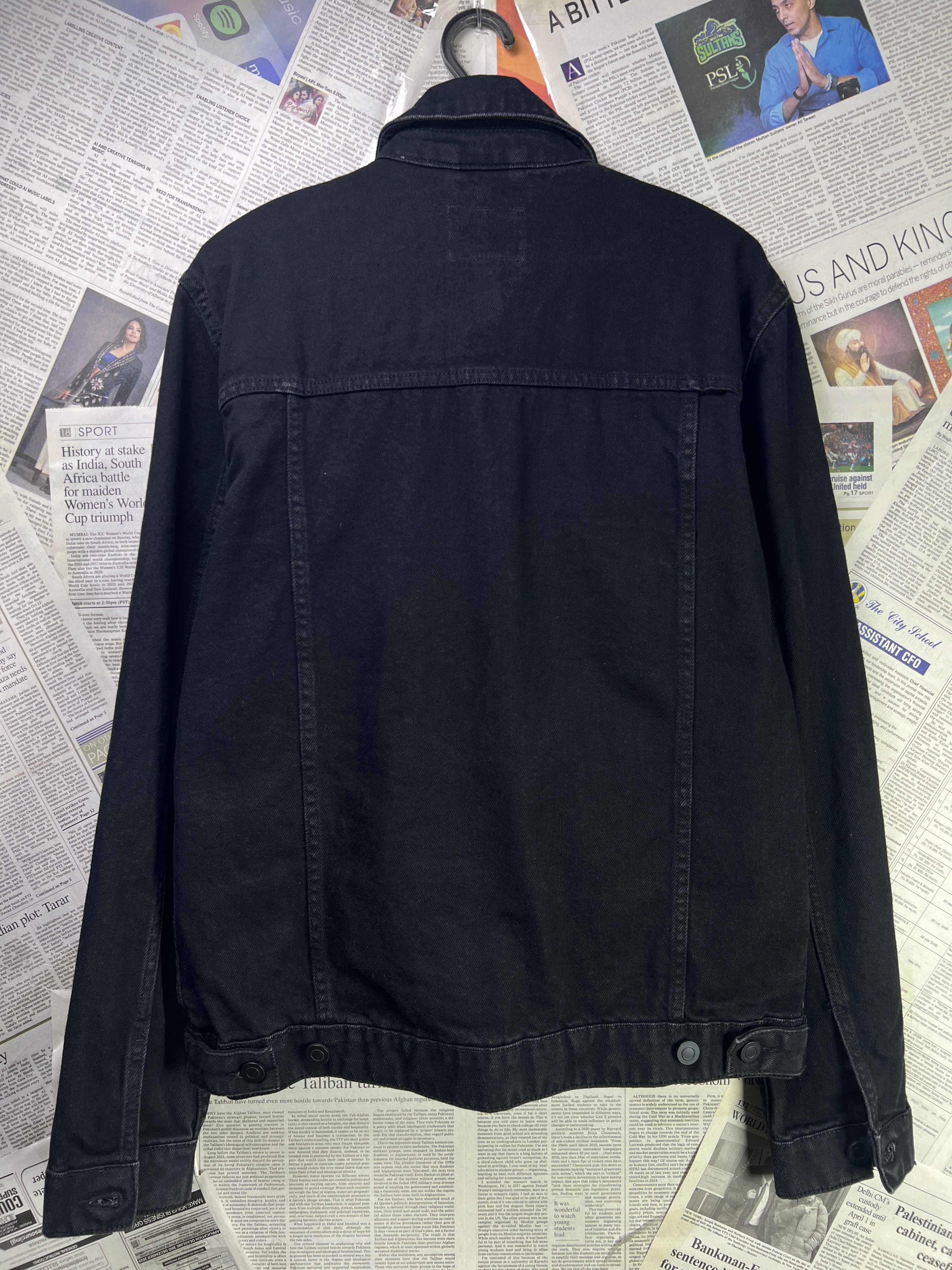 Asos® Small | Chest: 20.5" | Black | Short Length Denim Jacket | 1965 - Genuine Maal