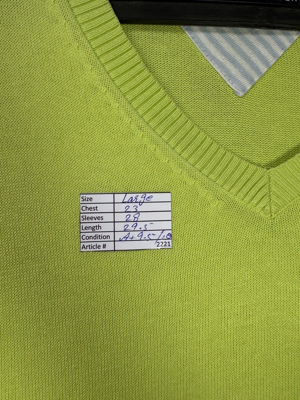 T*mmy Hilfiger® Large | Chest: 23" | Chartreuse | Sweater | 2221 - Genuine Maal