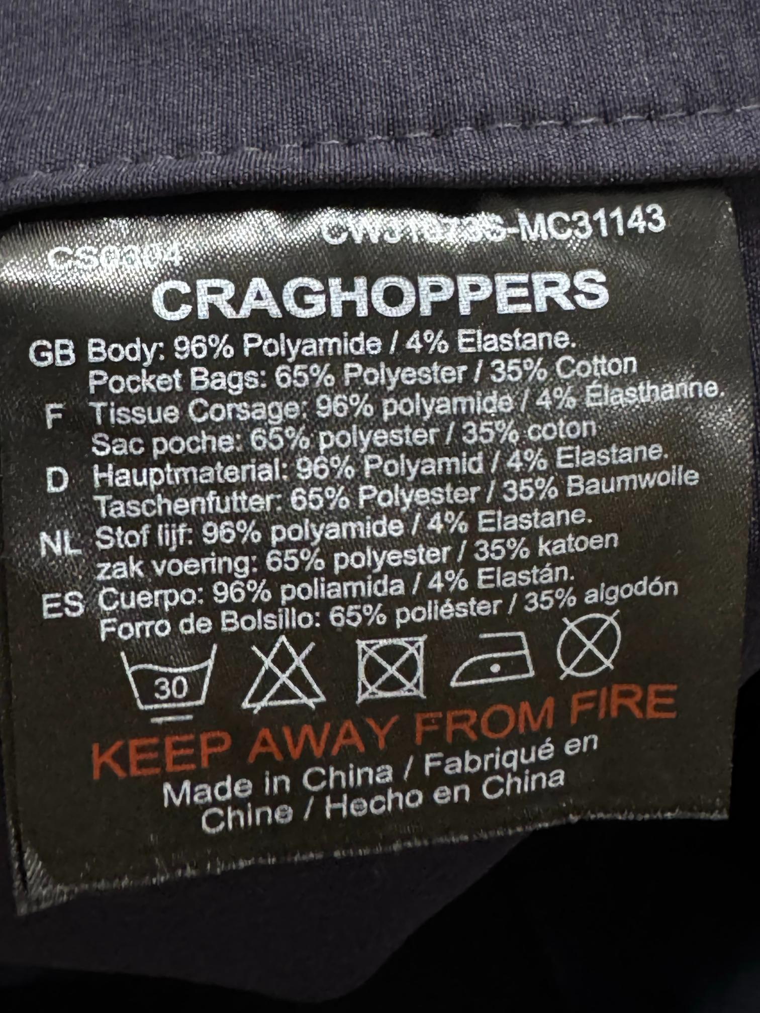 Craghopper® Waist: 36" | Black | Cargo Pants | Polyamide-Elastane | M4 - 2811 - Genuine Maal
