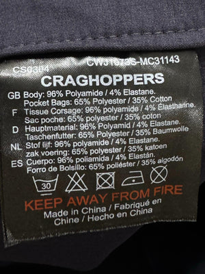 Craghopper® Waist: 36" | Black | Cargo Pants | Polyamide-Elastane | M4 - 2811 - Genuine Maal