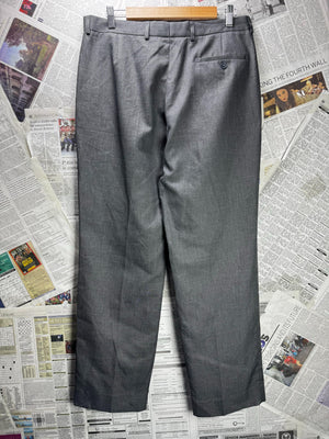 M&S® Waist: 34" | Grey | Dress Pants | Polyester | M4 - 2807 - Genuine Maal