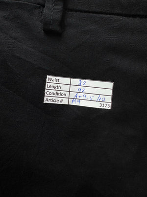 Pull & Bear® Waist: 32" | Black | Chino Pants | Cotton-Elastane | M4 - 3123 - Genuine Maal