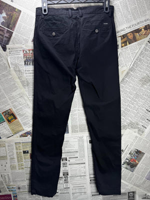 Pull & Bear® Waist: 32" | Black | Chino Pants | Cotton-Elastane | M4 - 3123 - Genuine Maal