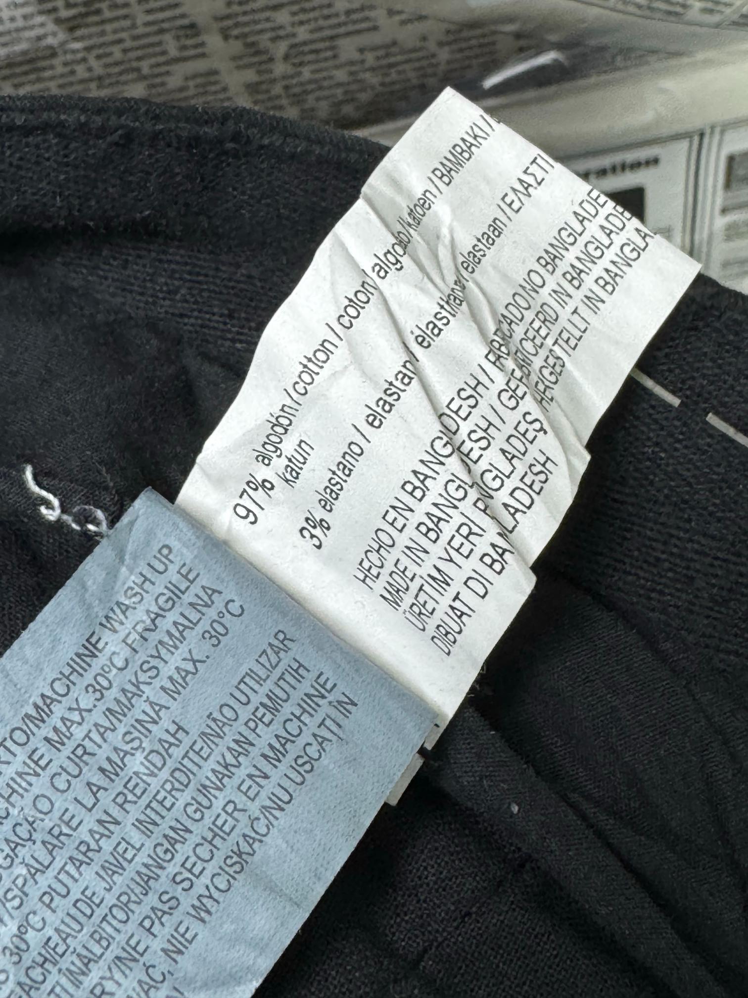 Pull & Bear® Waist: 32" | Black | Chino Pants | Cotton-Elastane | M4 - 3123 - Genuine Maal