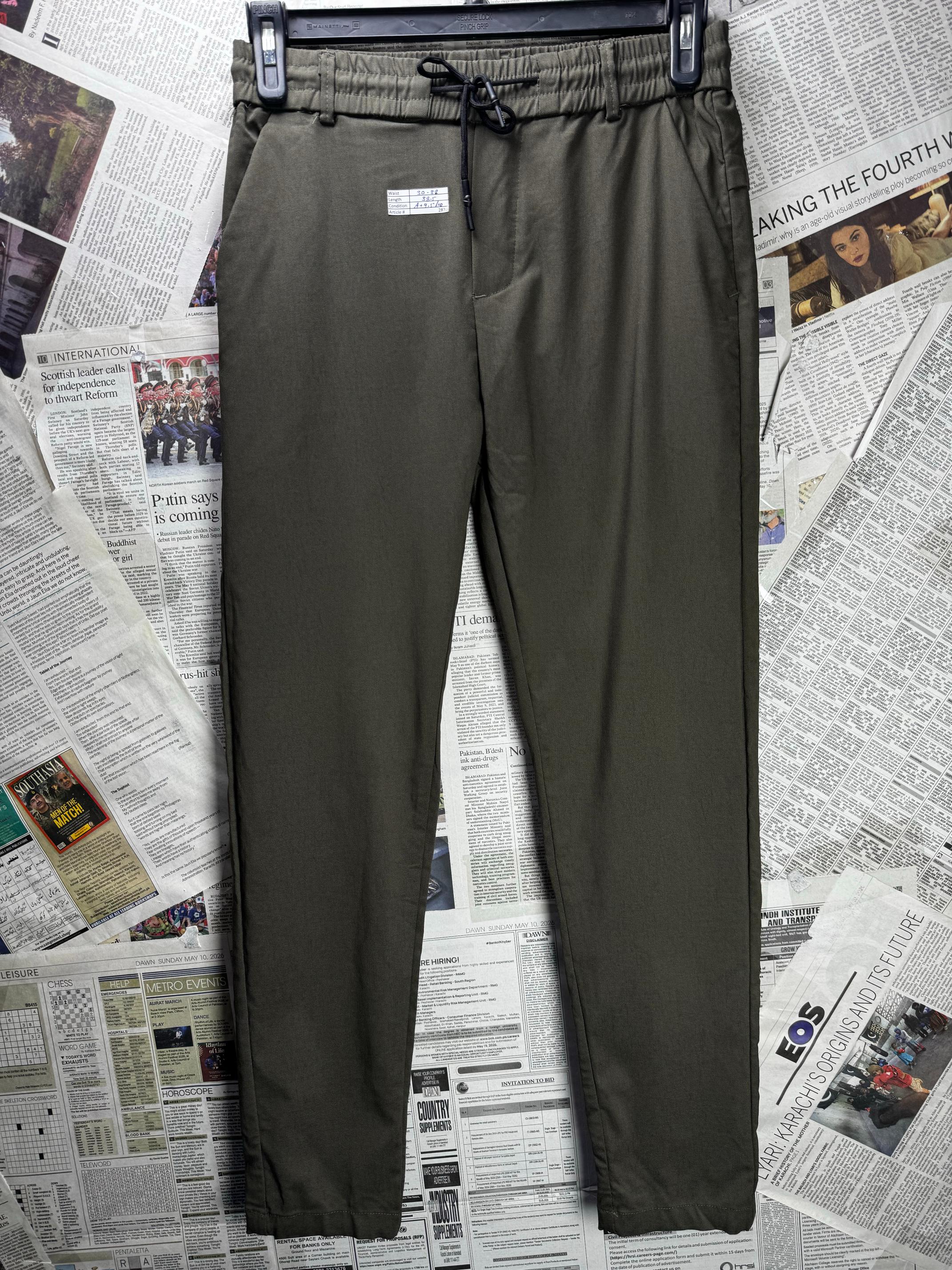 Zara® Waist: 30" to 32" | Green | Trousers | M4 - 2830 - Genuine Maal