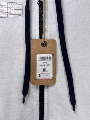 Industrialize® Large | Chest: 23" | White | Jacket with Hoodie | Light Fleece Lining | 1964 - Genuine Maal