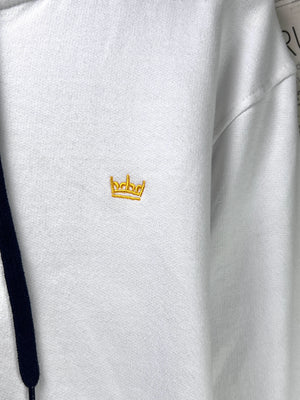 Industrialize® Large | Chest: 23" | White | Jacket with Hoodie | Light Fleece Lining | 1964 - Genuine Maal