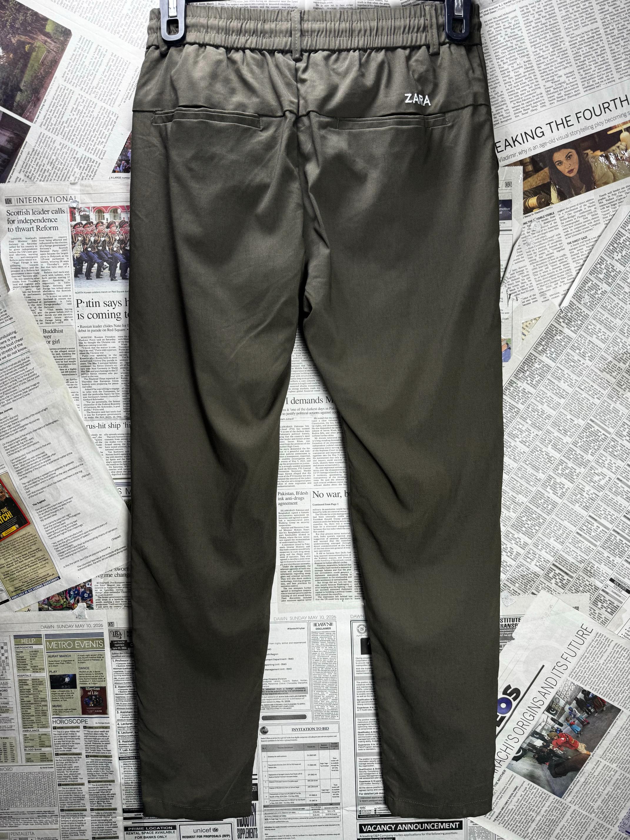 Zara® Waist: 30" to 32" | Green | Trousers | M4 - 2830 - Genuine Maal