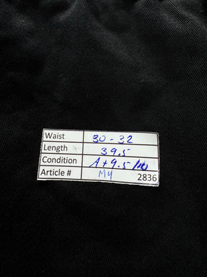 ® Waist: 30" to 32" | Black | Cargo Pants | Cotton | M4 - 2836 - Genuine Maal