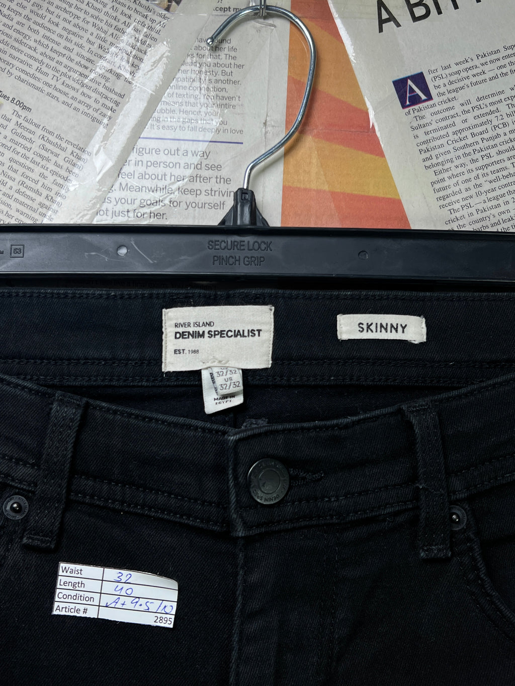 River Island® Waist: 32" | Black | Denim Pant | Skinny Fit | 2895 - Genuine Maal