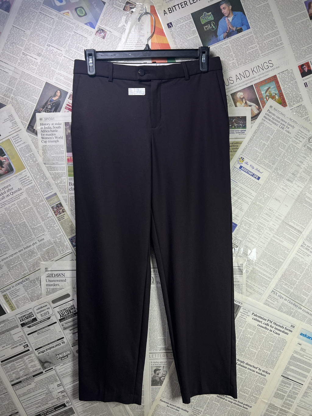 Mango® Waist: 32" | Chocolate Brown| Trouser | Poly Viscose | 2898 - Genuine Maal