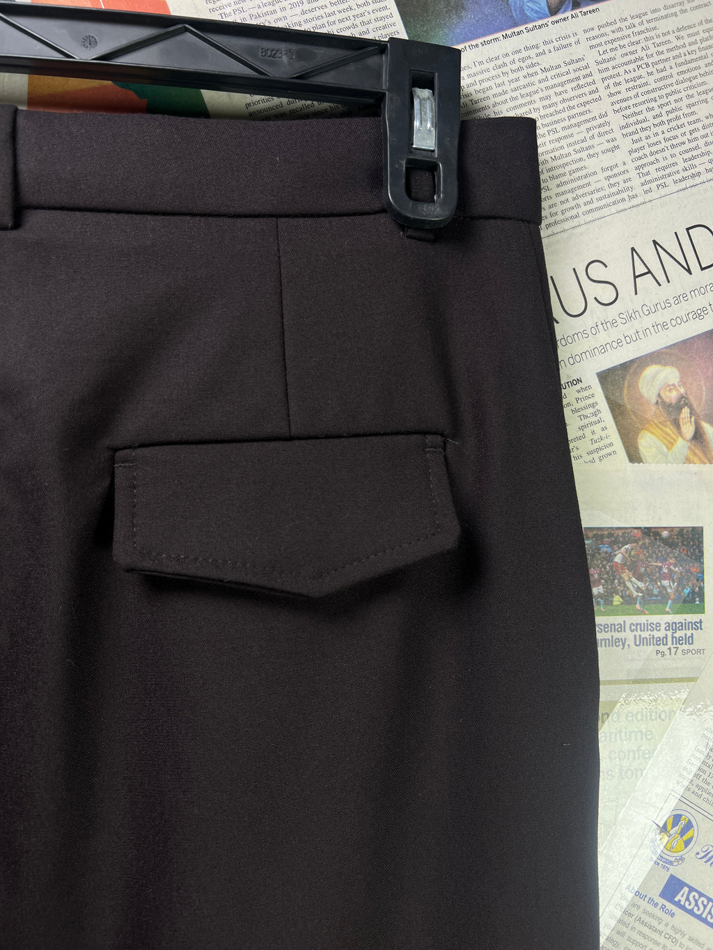 Mango® Waist: 32" | Chocolate Brown| Trouser | Poly Viscose | 2898 - Genuine Maal