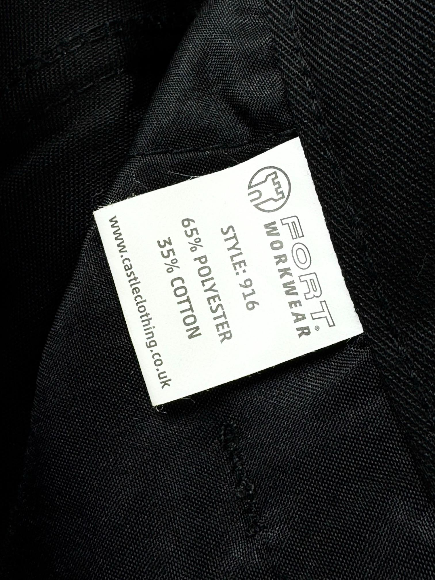 Fort Workwear® Waist: 30" to 32" | Black | Cargo Pants | Poly-Cotton | M4 - 2817 - Genuine Maal