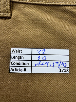 TEX® Waist: 32" | Khaki | Chino Shorts | Cotton - Elastane | 1713 - Genuine Maal