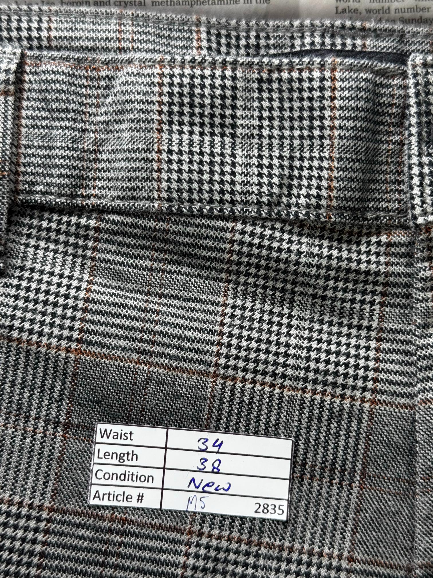 Next® Waist: 34" | Check | Skinny Fit Chino Pants | Cotton-Elastane | M4 - 2835 - Genuine Maal