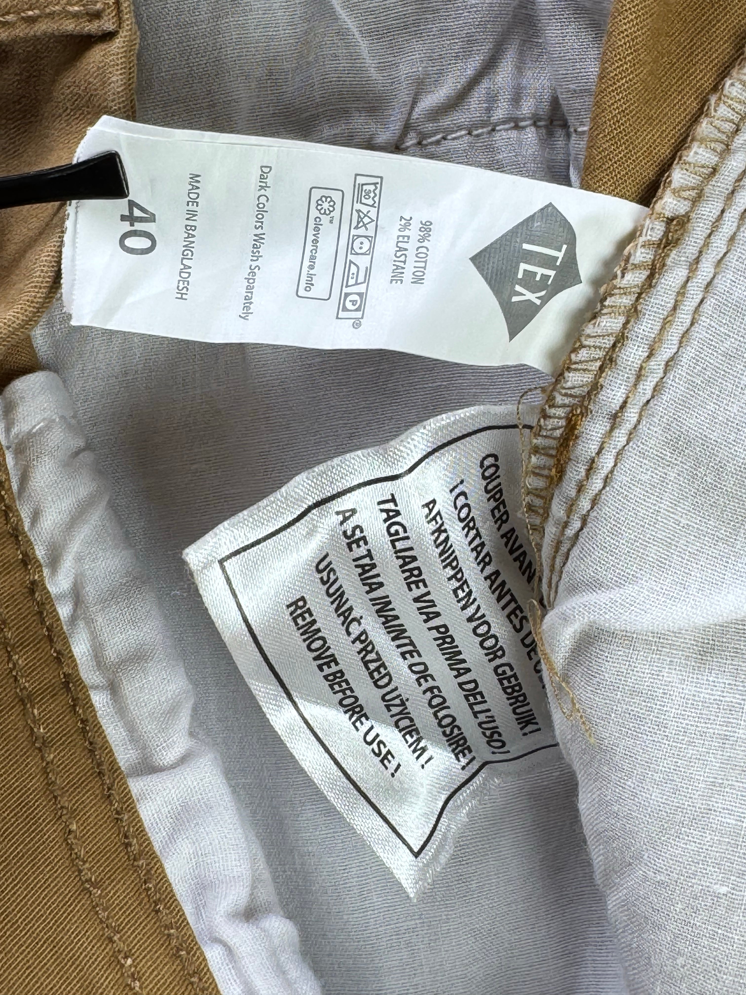 TEX® Waist: 32" | Khaki | Chino Shorts | Cotton - Elastane | 1713 - Genuine Maal